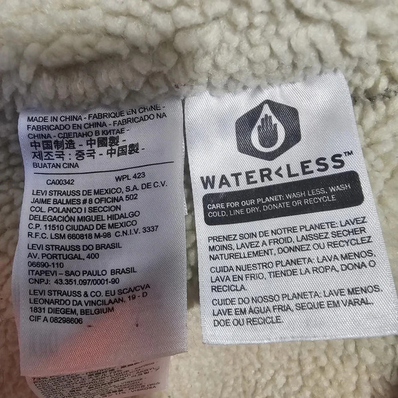 Levi’s dad Sherpa trucker denim‎ jacket size x-small - Picture 8 of 12